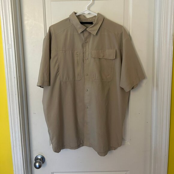 Under Armour Men's Vented Tac Hunter Short Sleeve Shirt, Desert Sand, Large - Picture 2 of 6